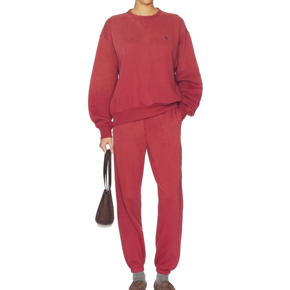 Polo Ralph Lauren Arctic Fleece Crew Sweatshirt in Red Snapper size small - Picture 1 of 7